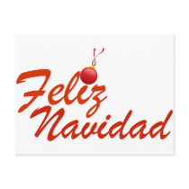 Feliz Navidad Merry Christmas Postcard
