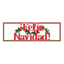 Feliz Navidad With Holly Business Cards