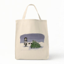 Felling the Holiday Tree Tote Bag