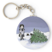 Felling the Holiday Tree Keychains