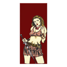 Female Amazon Women Full Color Rack Card