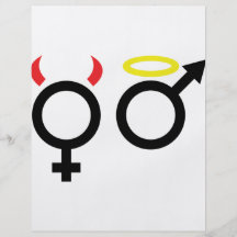 female and male icon flyers