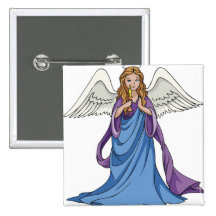 Female angel holding a candle buttons