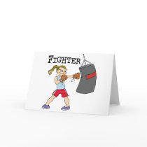 Female Boxer Greeting Card