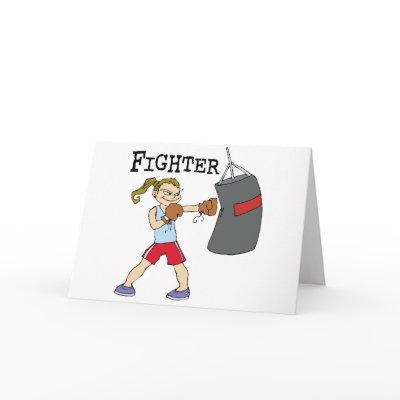 Female Boxer Greeting Card by giftgasms