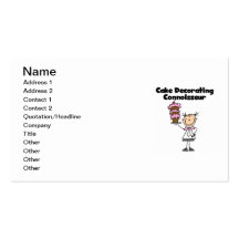 Female Cake Decorating Connoisseur Business Card