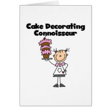 Female Cake Decorating Connoisseur Greeting Card