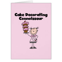 Female Cake Decorating Connoisseur Greeting Cards