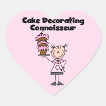 Female Cake Decorating Connoisseur Heart Sticker