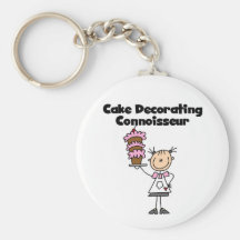 Female Cake Decorating Connoisseur Key Chain