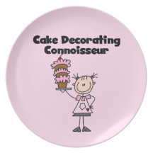 Female Cake Decorating Connoisseur Party Plate