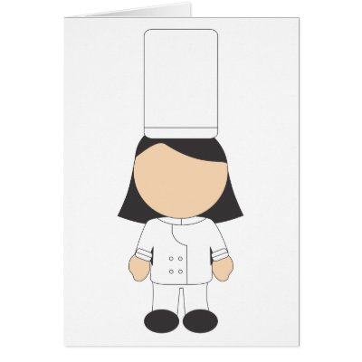 Female Chef Greeting Cards by graphicdesigner