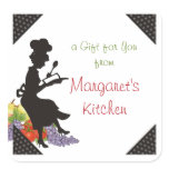 Female chef silhouette baking gift tag label stickers