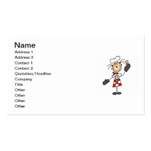 Female Chef With Mitts and Wooden Spoon Business Card Template