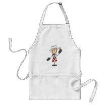 Female Chef with Oven Mitts Tshirts and Gifts Aprons