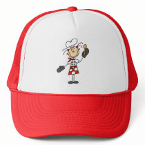 Female Chef with Oven Mitts Tshirts and Gifts Hats