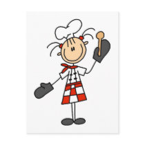 Female Chef with Oven Mitts Tshirts and Gifts Post Card