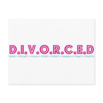 Female Definition of Divorce Post Card