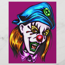 Female Evil Clown Custom Flyer