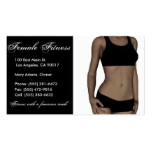 Female Fitness Business Cards