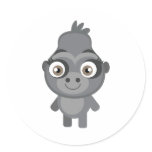 Female Gorilla - My Conservation Park Round Sticker