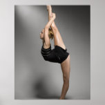 Female gymnast stretching, studio shot print