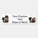 Female hand holding four string bass neck bumper stickers