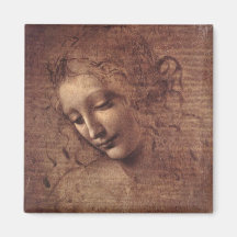 Female Head Refrigerator Magnet
