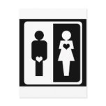 Female Heart Mens Heart Postcard