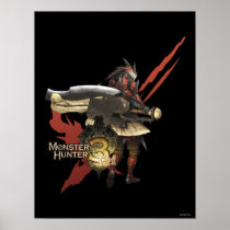Female Hunter with Switch Axe, Rathalos Armour