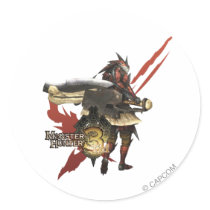 Female Hunter with Switch Axe, Rathalos Armour