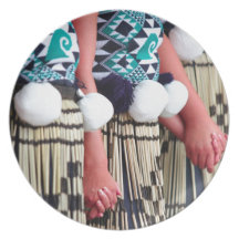 Female Kapa Haka Maori dancing Waitangi Day Dinner Plates