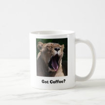 Female Lion Yawn Mug