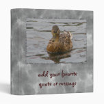 Female Mallard 3 Ring Binder