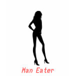 female, Man Eater t-shirts