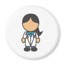 Female Medical Doctor Profession Magnets
