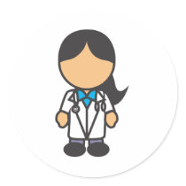 Female Medical Doctor Profession Sticker