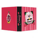 Female pastry chef frosted cake recipe binder