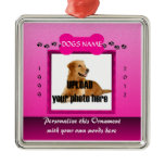 Female Pink Dog Memorial Christmas Tree Ornament