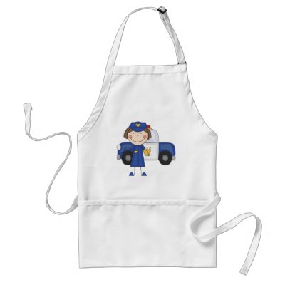 Female Police Officer Tshirts and Gifts Apron by stick_figures