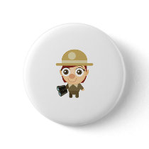 Female Ranger - My Conservation Park Pinback Buttons