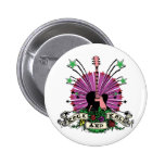 Female Rock n Roll Pinback Buttons