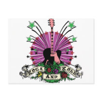 Female Rock n Roll Post Card