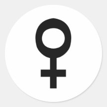 Female Round Stickers