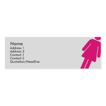 Female Sign - Skinny Business Card