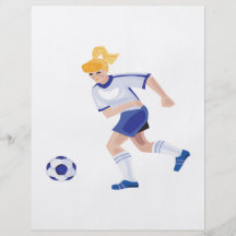 Female Soccer Player Custom Flyer