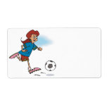 Female Soccer Player Shipping Labels