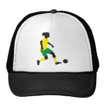 female soccer player woman netzmütze