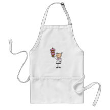 Female Stick Figure Baker Tshirts and Gifts Aprons