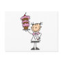 Female Stick Figure Baker Tshirts and Gifts Postcards